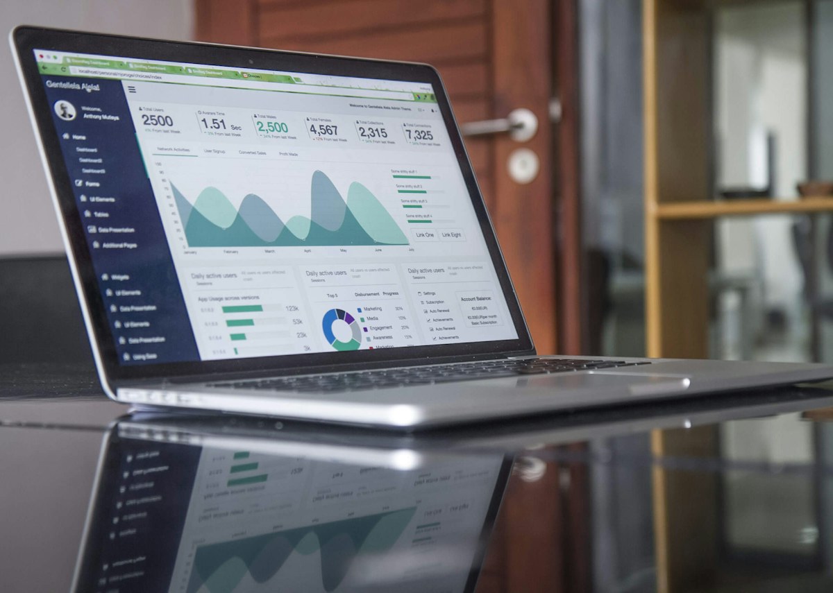 Panel digital con indicadores para el seguimiento financiero